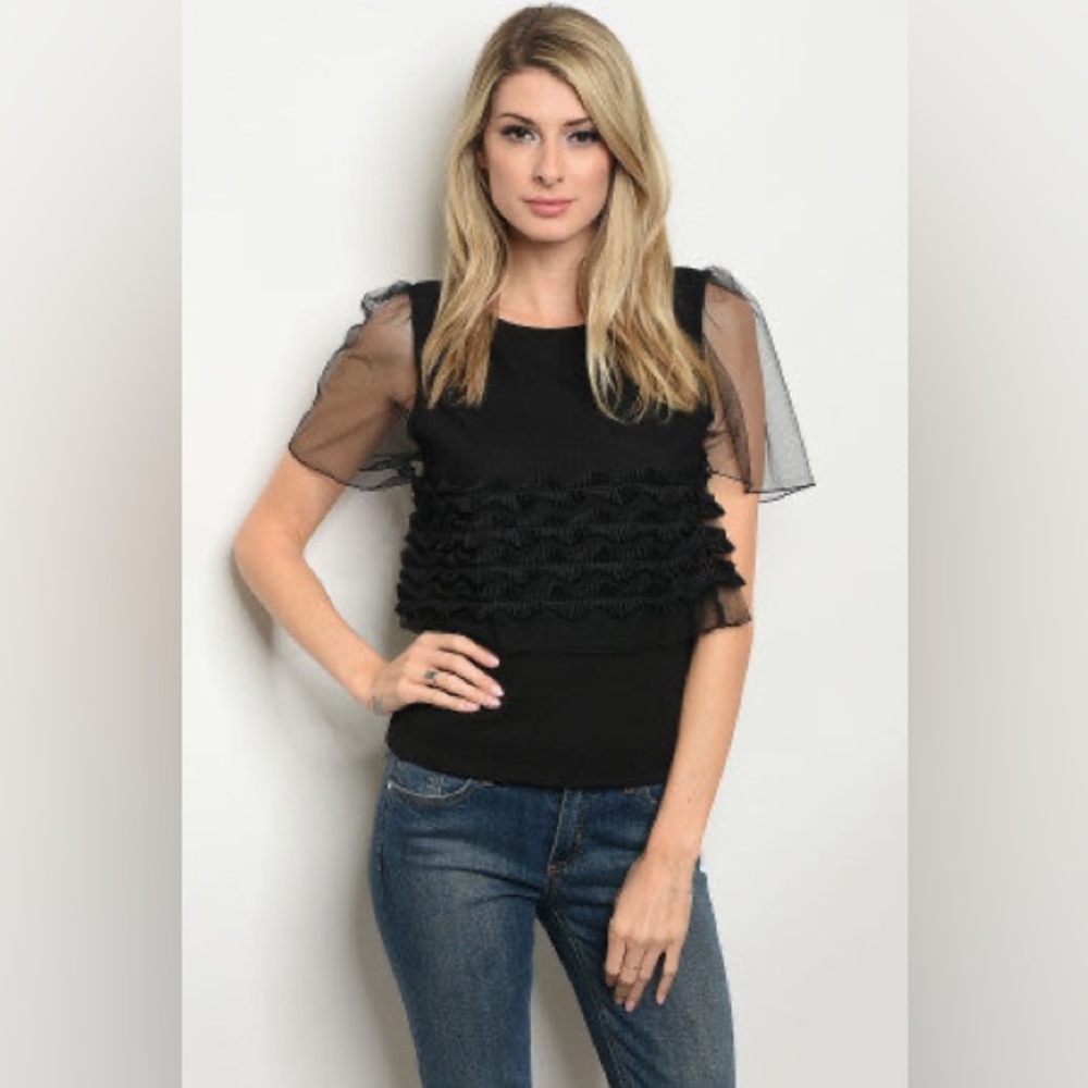Palazzo Black Tank Top
